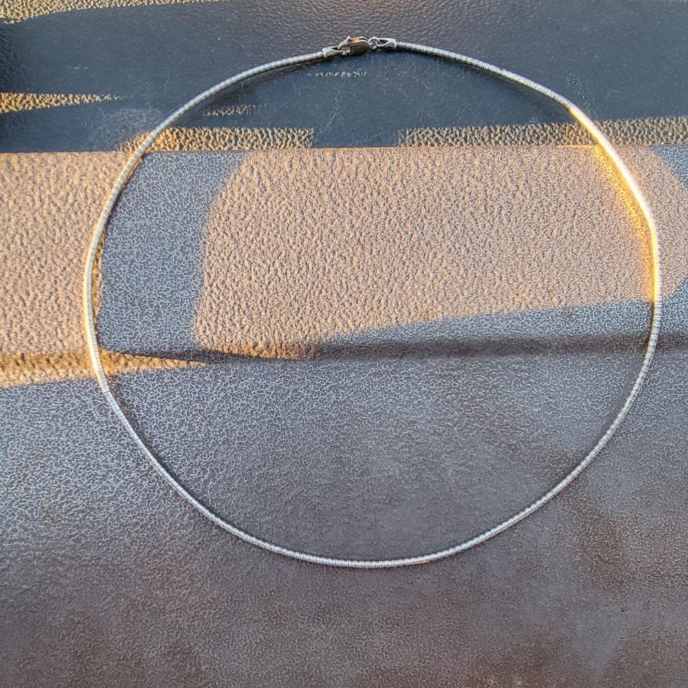 Vintage Solid 925 Sterling Silver Rounded Omega C… - image 7